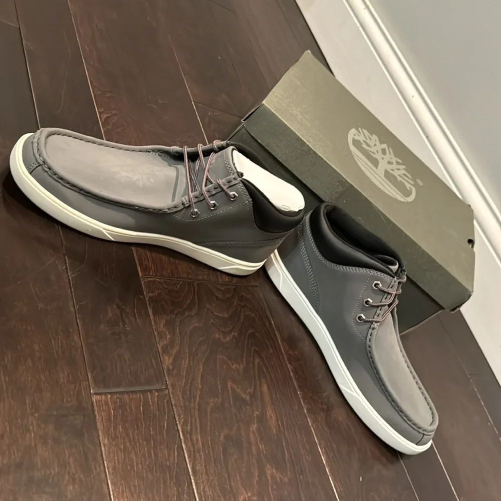 Timberland canvas groveton mock toe chukka grey NIB 10